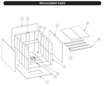 Replacement Parts 3 Diagram and Parts List for AF700  US Stove Company Heater